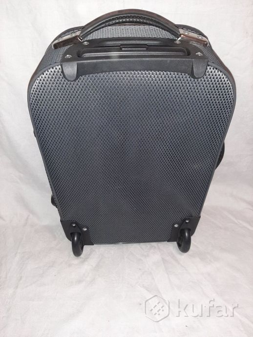 фото чемодан на 2х колёсах в наличии серый- принт 4