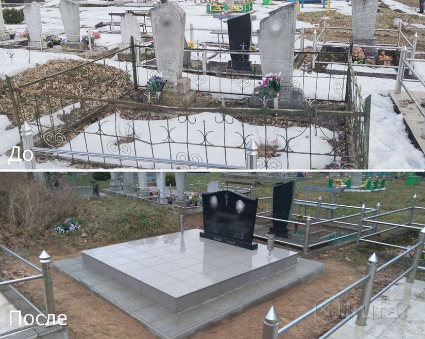 фото благоустройство мест захоронений, ремонт памятников, уход за могилами в лидском районе 5