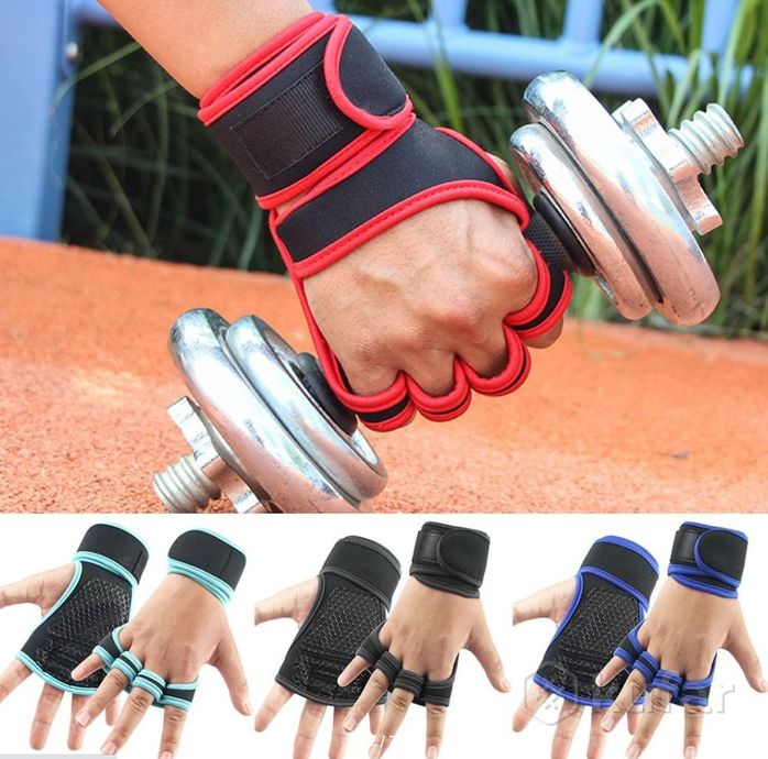 фото перчатки для фитнеса training gloves 1 пара / профессиональные тренировочные перчатки для тяжелой ат 6