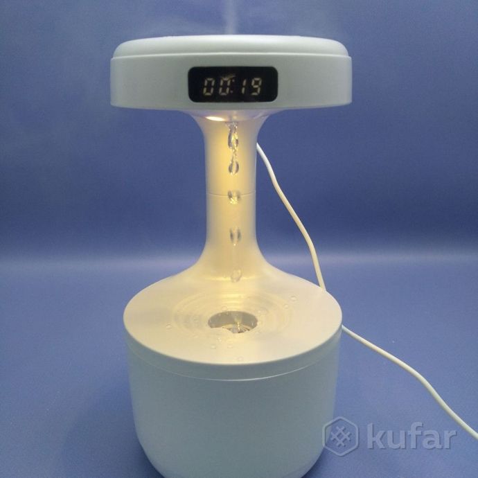 фото антигравитационный капельный увлажнитель воздуха с обратным потоком antigravity humidifier с часами  4