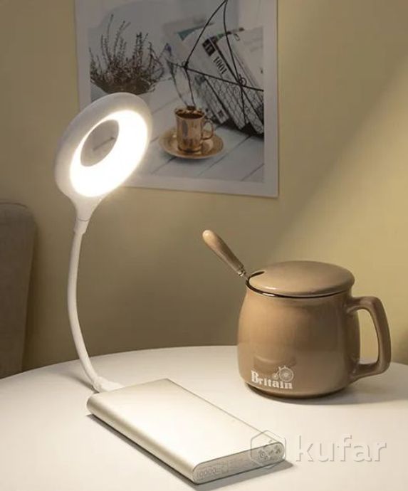 фото портативный светодиодный usb светильник на гибком шнуре 29 см. / гибкая лампа белый 7