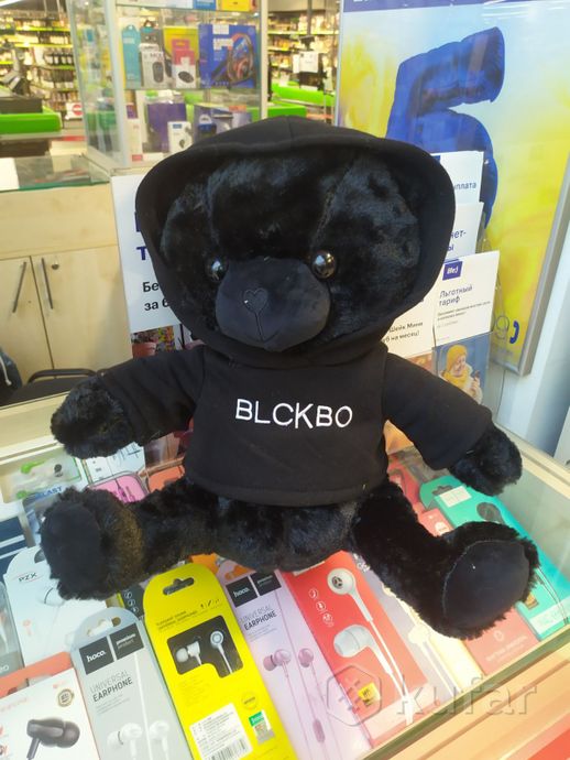 фото черный медведь в худи блэкбо ((blckbo) 25 и 46 см 1