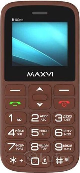 фото мобильный телефон ''maxvi'' b100ds brown dual sim 3
