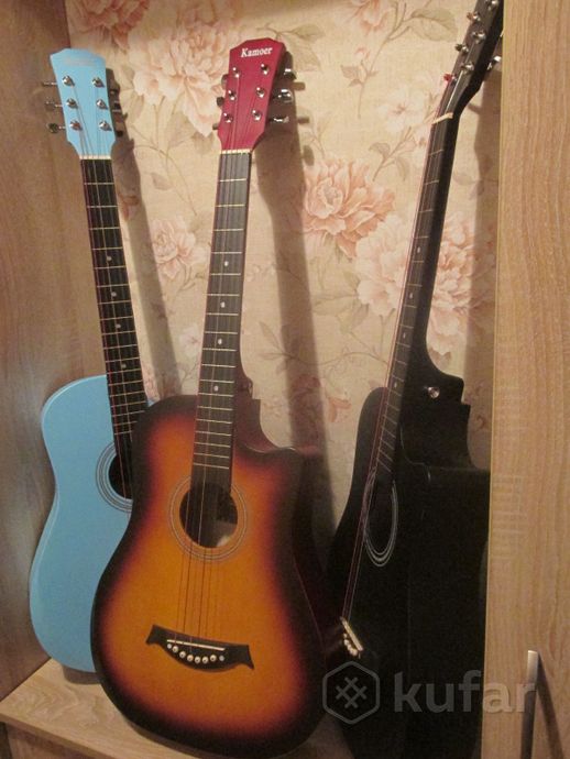 фото новые акустические гитары  kamoer + чехол -подарок 7