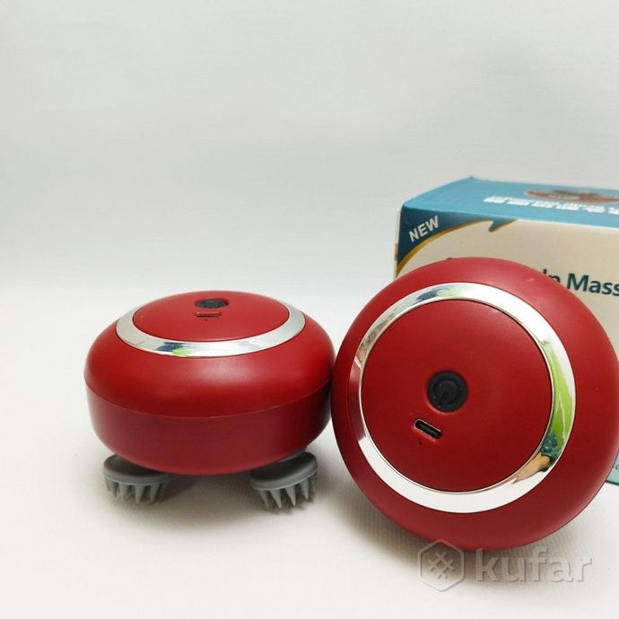 фото портативный 3d массажер для головы и тела smart scalp massager rt-802 (3 режима, usb зарядка, 600 ma 4