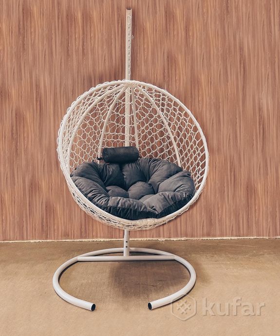 фото подвесное кресло кокон круглое премиум 1