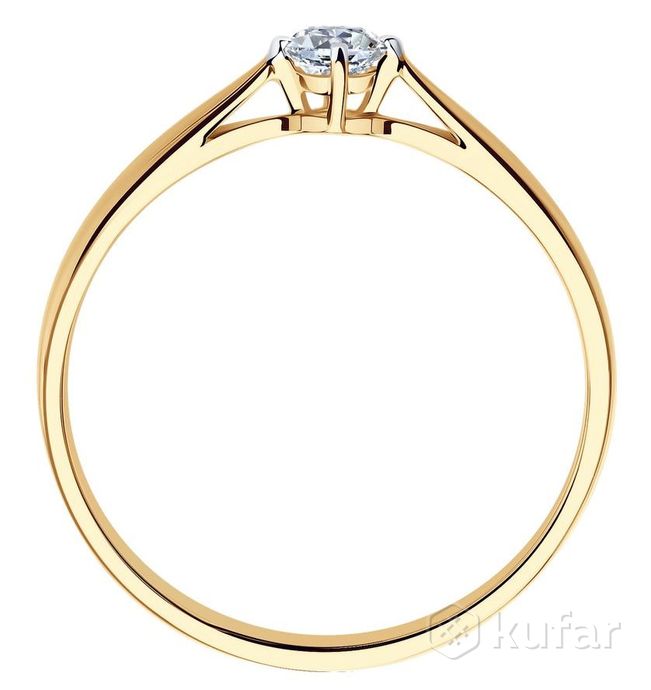фото золотое кольцо с бриллиантом 1