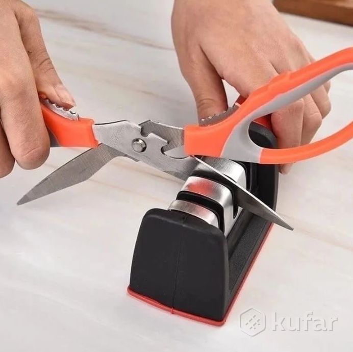 фото точилка для ножей с 3-х этапной системой заточки sharpener / нож в подарок / станок - ножеточка 1