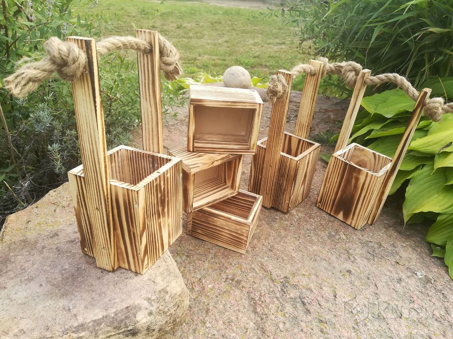 фото ящики деревянные для сувениров, кашпо и др. 11