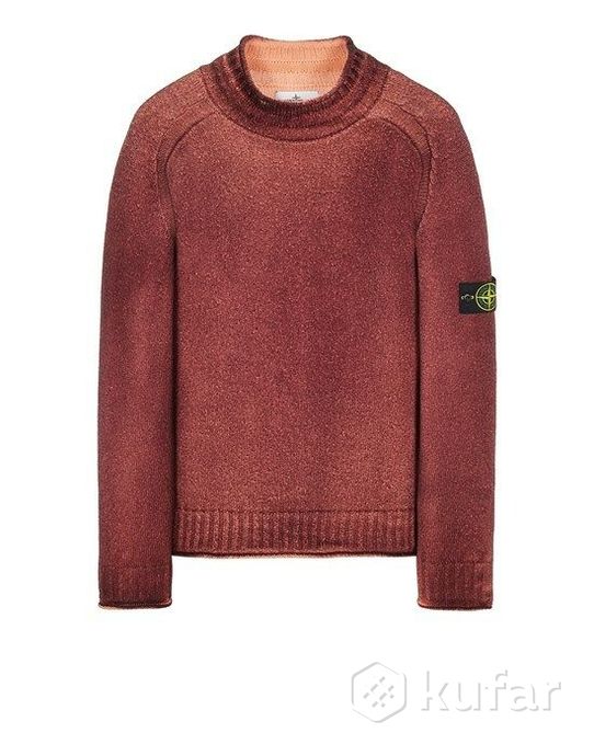 фото свитер 561a8 pure wool_fast dye + hand made airbrush sweater red 0