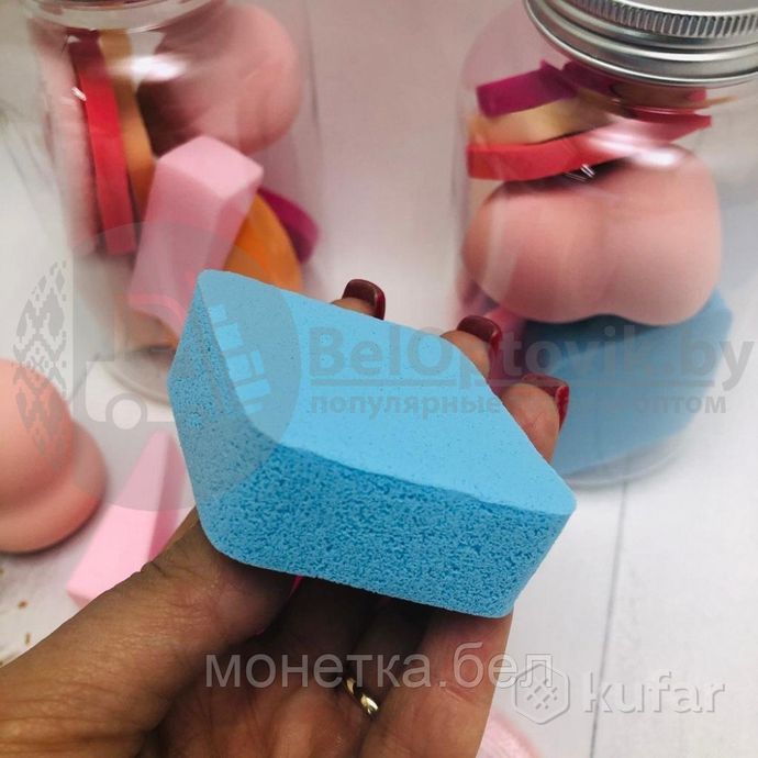 фото многофункциональный набор спонжей для макияжа в пластиковом боксе  (цвет микс), 9 штук. 6