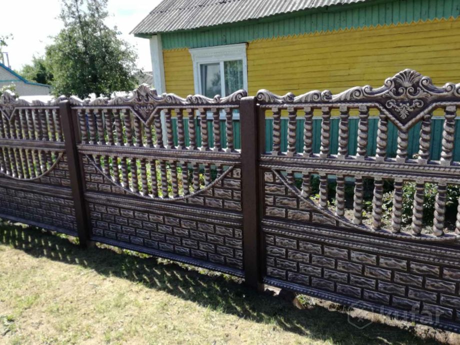 фото забор жби и металлопрофиль  1