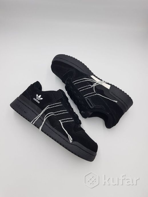 фото кроссовки женские adidas forum low / подростковые / черные 5