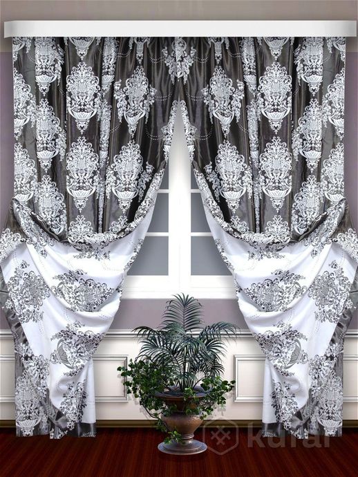фото шторы жаккардовые и двухсторонние готовые на ленте, ткани  и на пошив 7