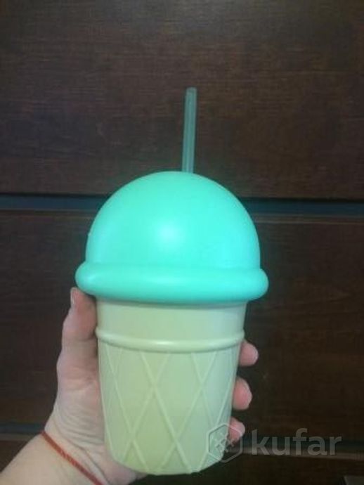 фото бутылка трубочка в виде мороженого, хороший размер 0