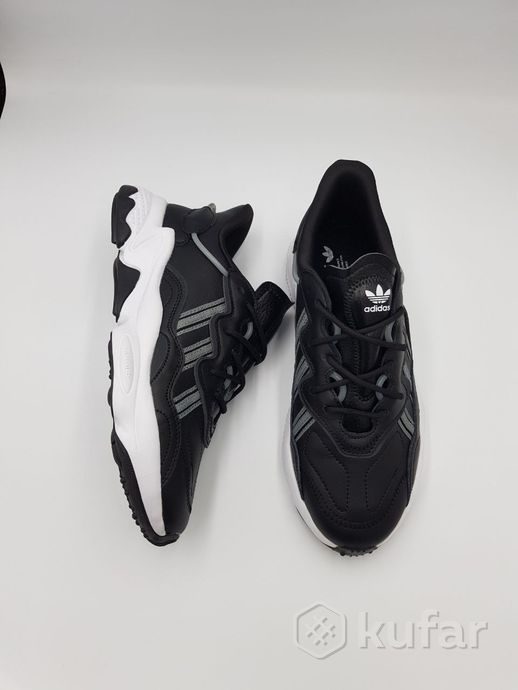 фото кроссовки мужские черные adidas ozweego / повседневные / весенние 1