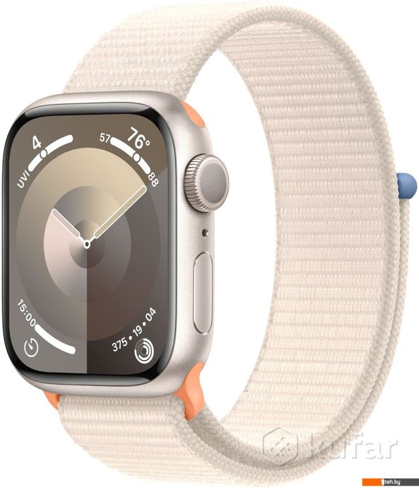 фото умные часы и браслеты apple watch series 9 41 мм (алюминиевый корпус, звездный свет/звездный свет, н 0