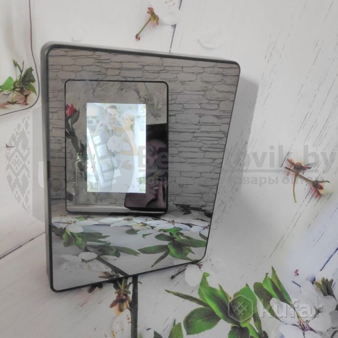 фото распродажа зеркало - фоторамка с подсветкой magic photo mirror 2 в 1 (питание от usb или батареек) 5