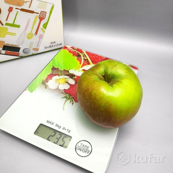 фото электронные кухонные весы digital kitchen scale, 15.00х20.00 см,  до 5 кг арбуз лайм 3
