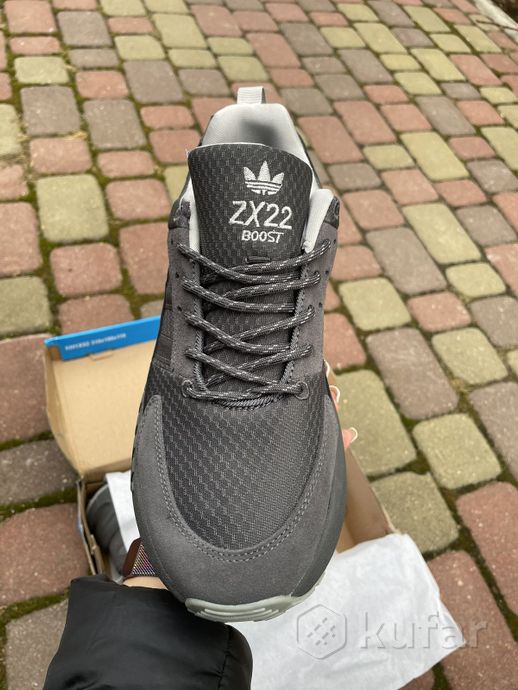 фото кроссовки adidas zx22 темно-серые натуральные 41,42,43,44,45 3