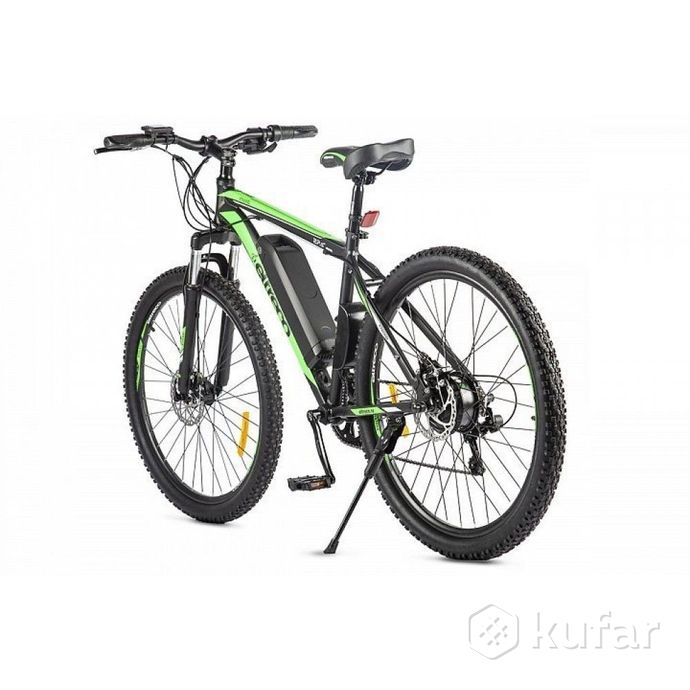 фото велогибрид (электровелосипед) eltreco xt600d (2024) черно-зелёный 5