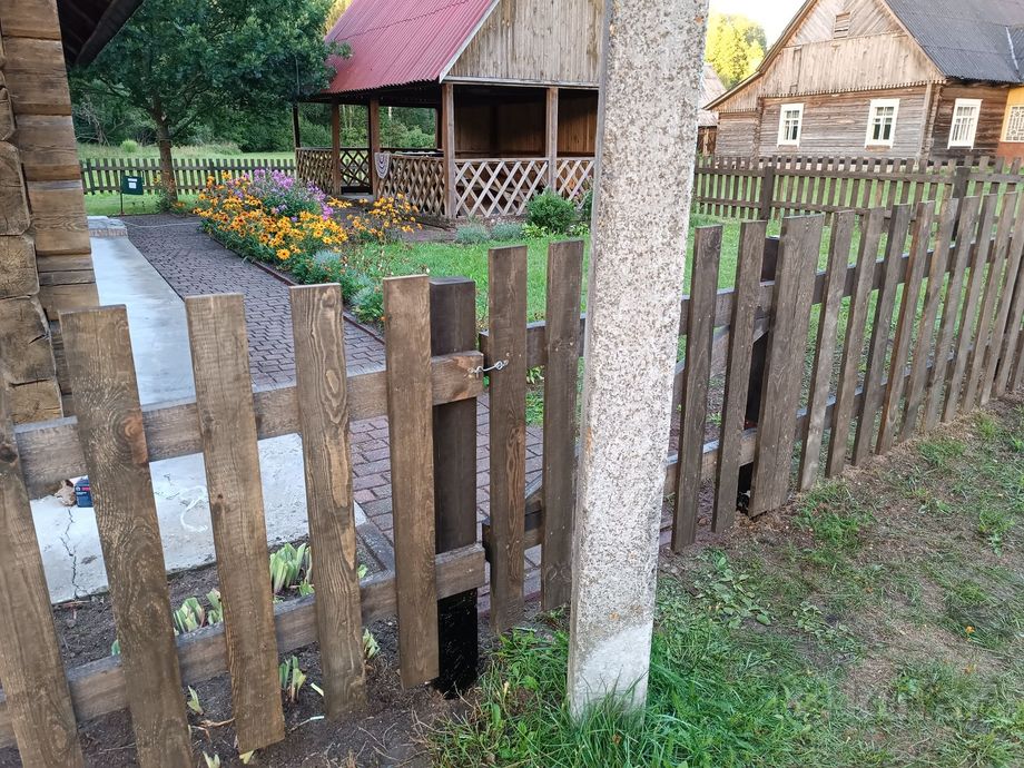 фото забор деревянный (ограждение, штакетник)  7