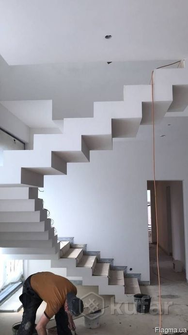 фото лестница монолитная бетонная  все виды 14