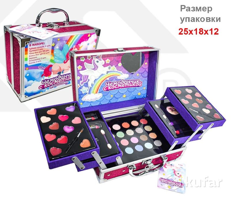 фото набор деткой косметики в чемоданчике подарочный набор в кейсе, разные наборы доставка 6