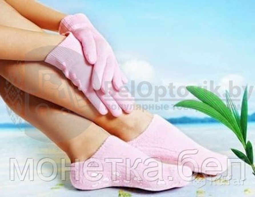 фото -50 скидка гелевые увлажняющие spa носочки gel socks moisturizing цвет mix 4