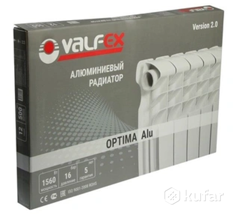 фото радиатор алюминиевый valfex optima alu 500/80 (l) 1