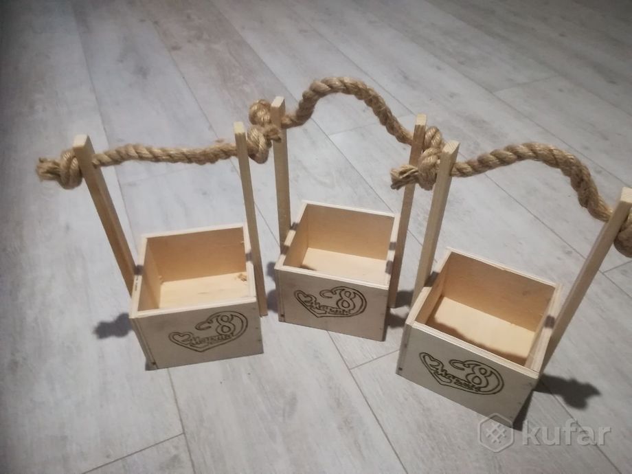 фото ящики деревянные для сувениров, кашпо и др. 4
