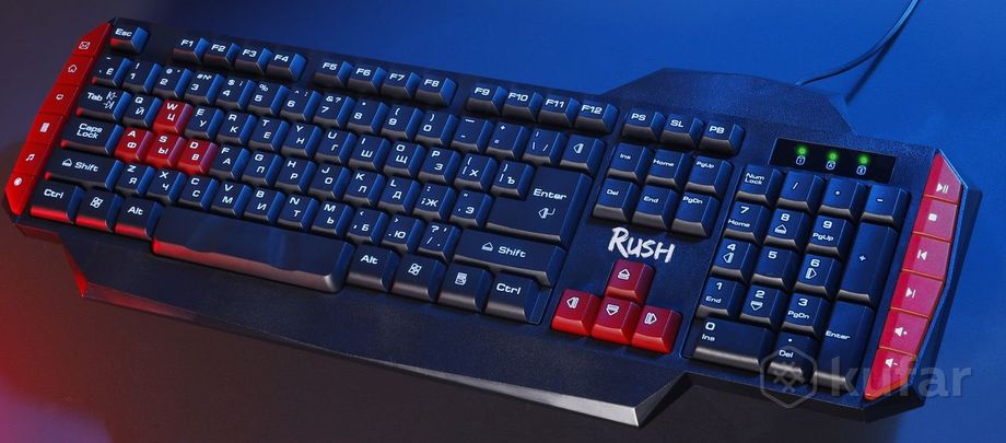 фото игровая клавиатура с красными клавишами 0