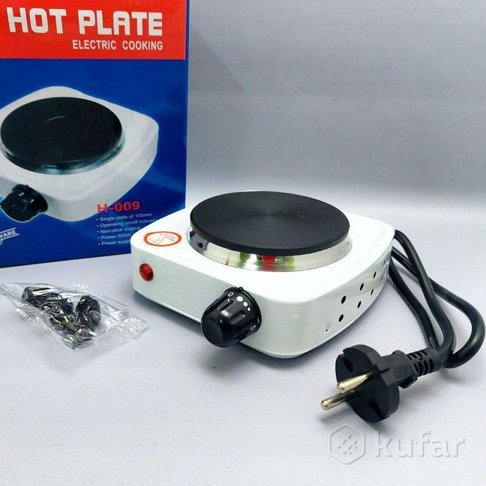 фото электрическая настольная плита (одноконфорочная) hot plate h-009 (220v, 500w, световой индикатор, 5  9