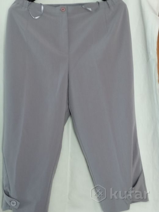фото брюки- бриджи,новые,серые,54 размер. 0