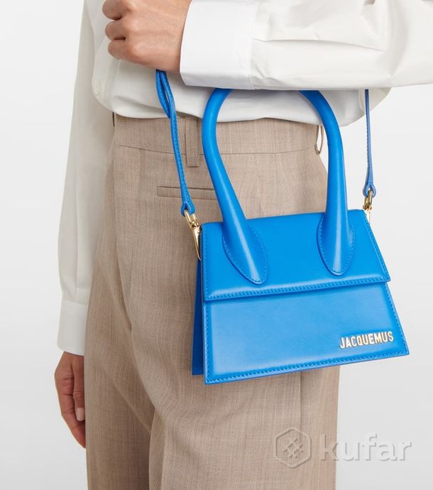 фото сумка jacquemus le chiquito medium leather bag blue 1