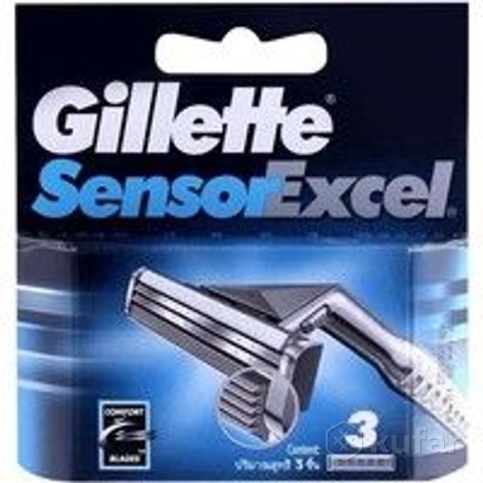 фото сменные кассеты для бритья gillette sensor excel (3 шт) 0