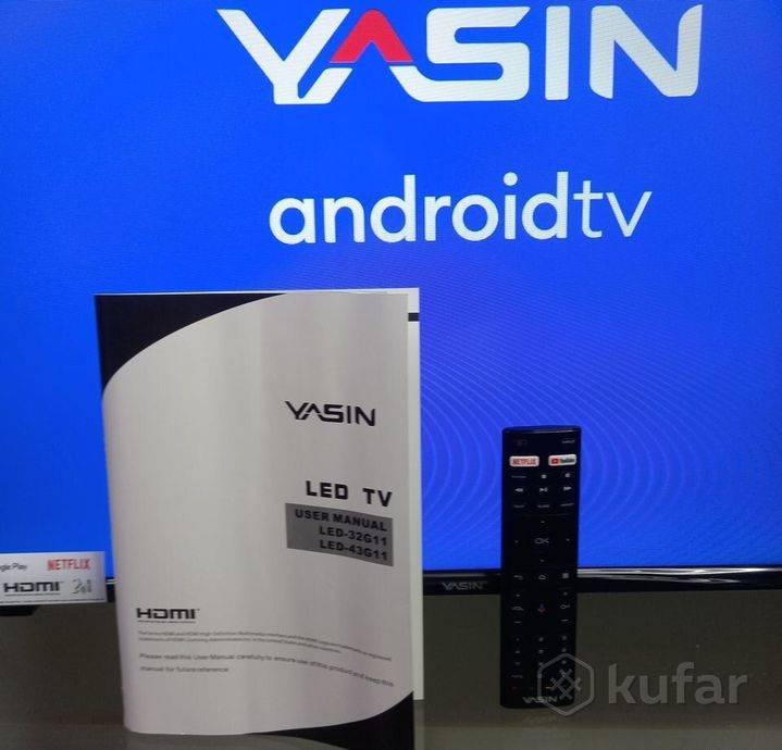фото телевизор smart tv yasin led 43 дюйма/109 см 6