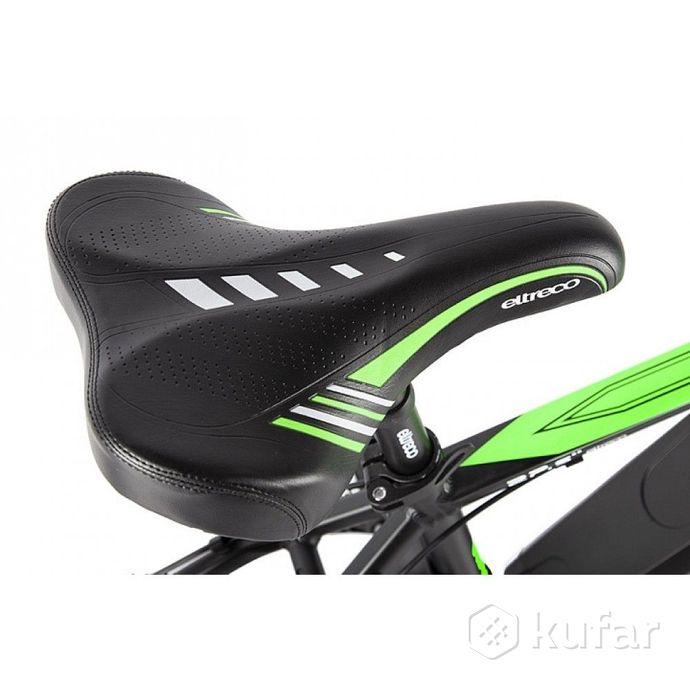 фото велогибрид (электровелосипед) eltreco xt600d (2024) черно-зелёный 7