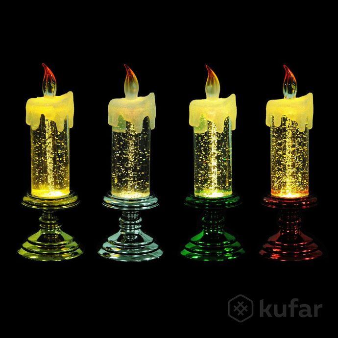 фото светодиодная свеча с блестками. лава лампа - свеча 2