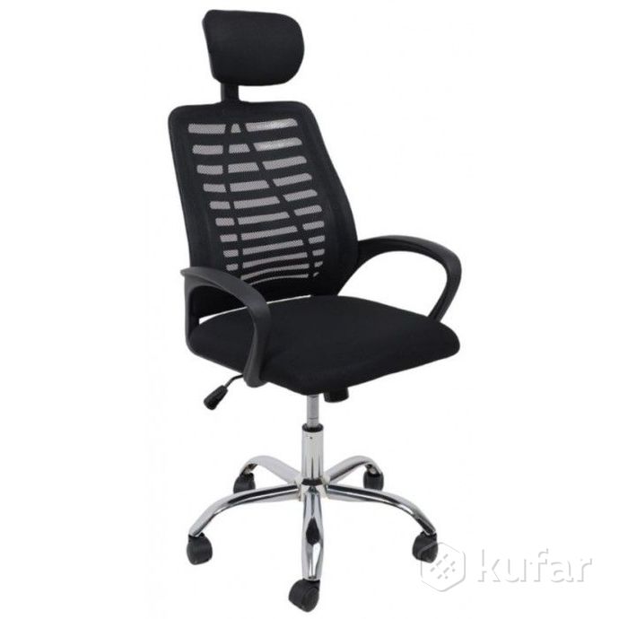 фото кресло akshome elon (элон) ткань/сетка, черный+сетка-черный 0