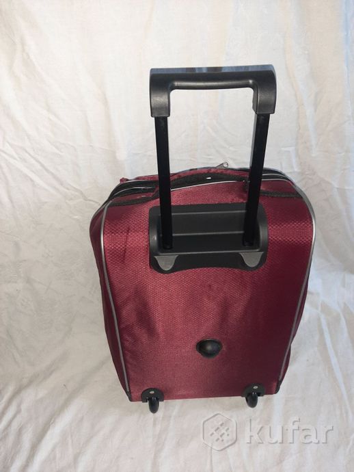 фото дорожная сумка- чемодан на колёсах серая,бордо. 12