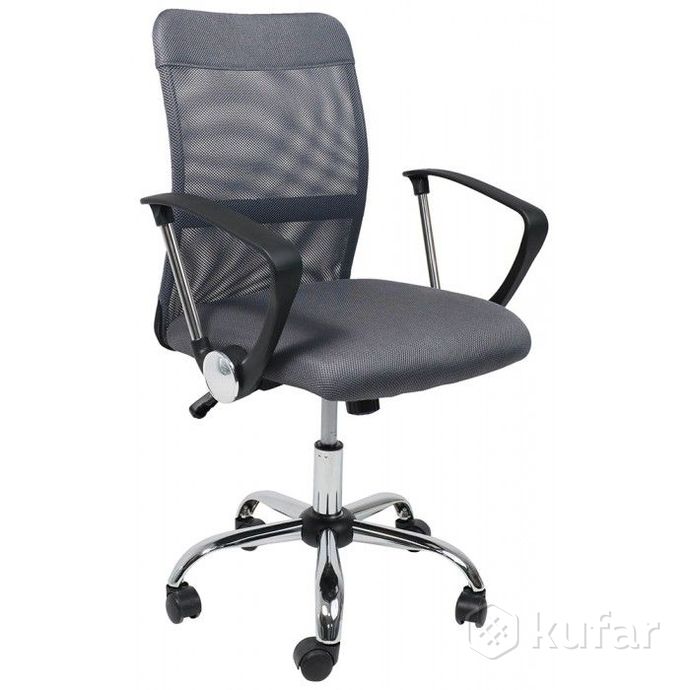 фото кресло поворотное akshome aria light eco/сетка серый/серый 0