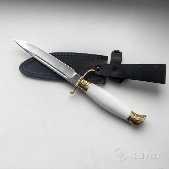 фото нож нквд х12мф кованая (белая рукоять) 1