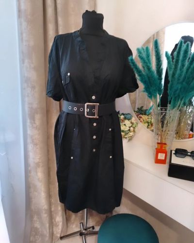 Чёрное платье туника 64-66 размер 