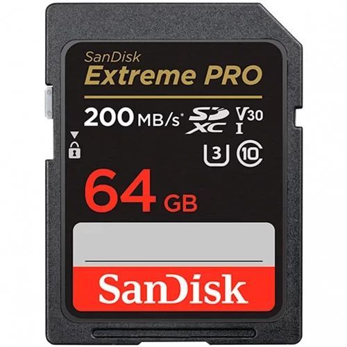 Карта памяти SanDisk Extreme Pro SDXC 64Gb 200MB/s UHS-I (SDSDXXU-064G-GN4IN)