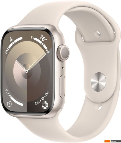 Умные часы и браслеты Apple Watch Series 9 45 мм (алюминиевый корпус, звездный свет/звездный свет, с