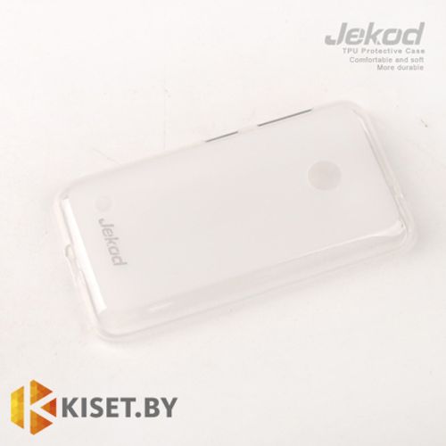 Силиконовый чехол Jekod с защитной пленкой для Nokia Lumia 820, белый