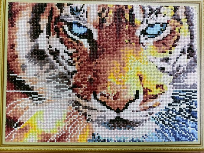 Картина мозаика Тигр