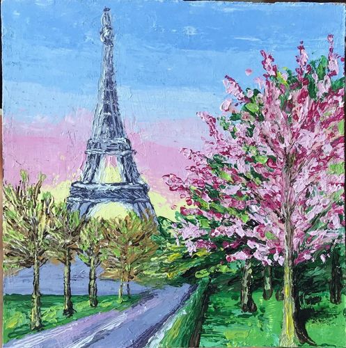 Картина маслом «Весна в Париже»