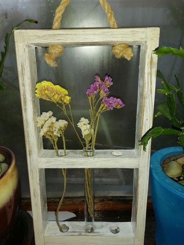 Деревянная ваза для цветов